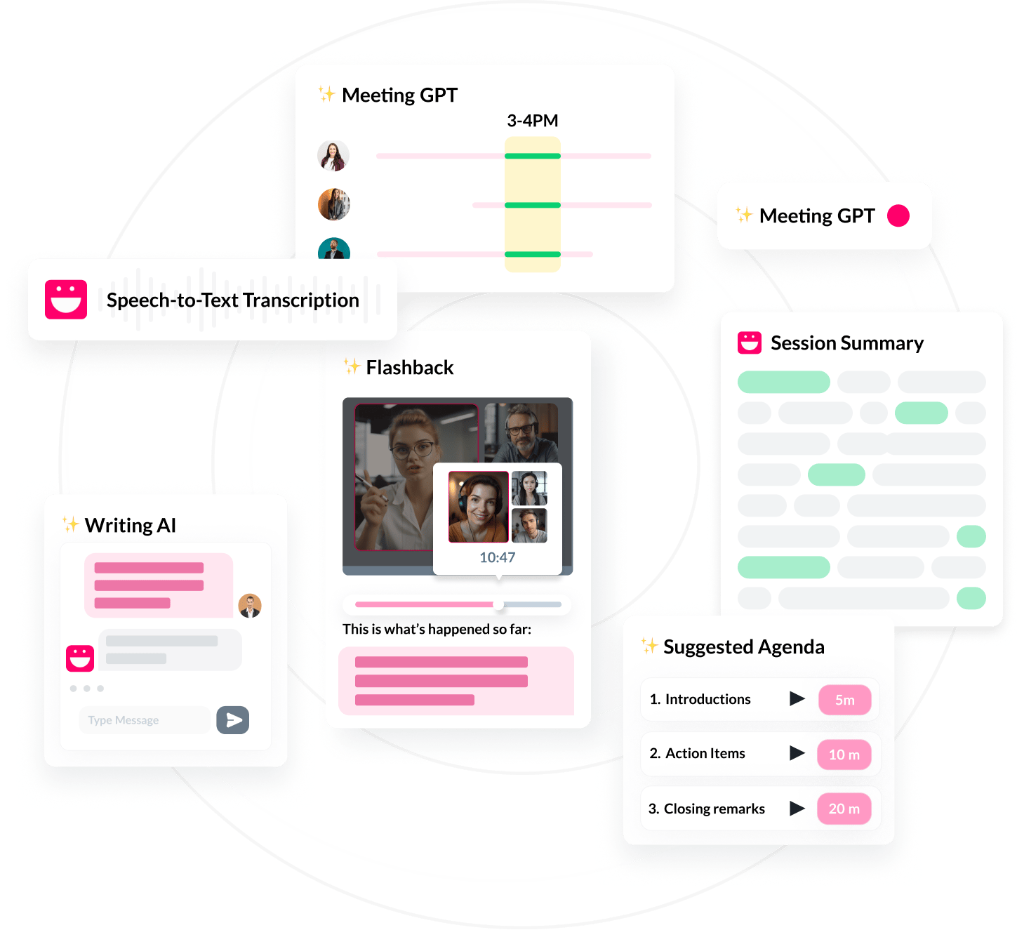 Piccolo AI assistant with writing, agenda, and meeting tools